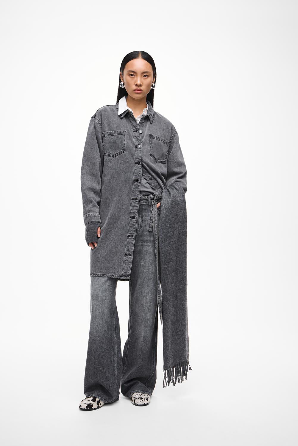 VIKIKI Short Dress - Dark Grey Denim - VERO MODA & VILA Bergvik